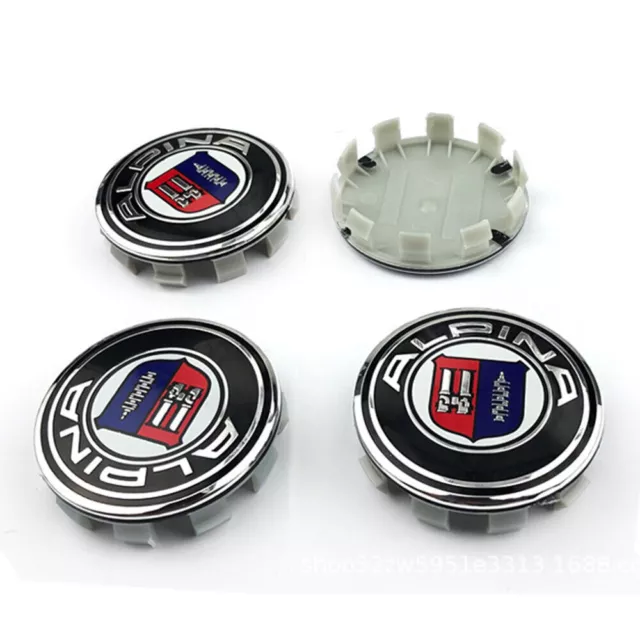 4x 68mm Nabendeckel Für BMW 50 Jahre M ALPINA BMW Nabenkappen Logo Felgendeckel. 3