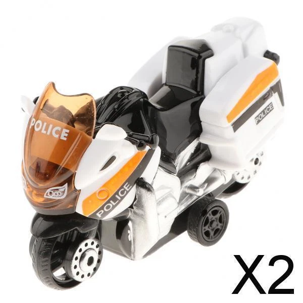 2X Échelle 1:43 modèle de moto moulé sous pression Pull Back Vehicle Toy pour