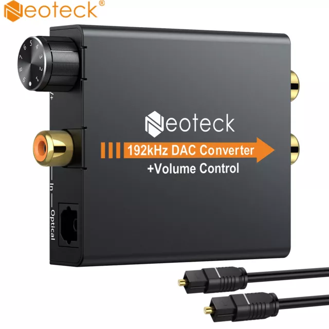 Neoteck DAC Konverter Digital auf Analog Audio Adapter Optisch Koaxial Toslink