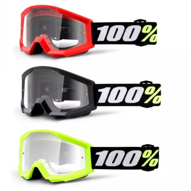 100% Kinder Motocross Brille Strata Mini Goggle Enduro MTB DH FR Mountainbike
