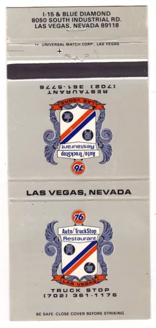 76 Truck Stop Matchbook Cover 6050 South Industrial Road Las Vegas icmsc5