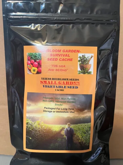 Small Garden Seed Cache Non - Gmo, Non-Hybrid Garden Seeds For smaller areas