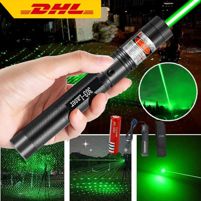 Grüner Laserpointer bis 8000 METER Reichweite EXTREM STARK / SEHR HELL 1mW neu