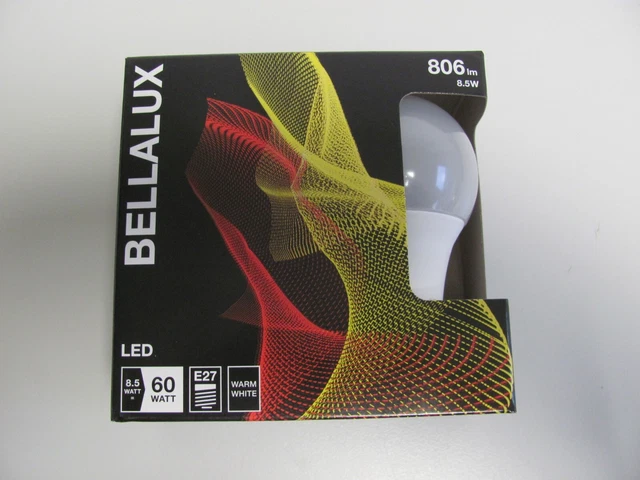 10x Bellalux LED Leuchtmittel Classic A 60 - 8,5W=60W - E27 - 806lm - Warm White