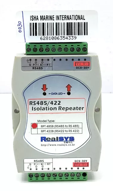 Real SYS Rs485/422 Isolation Répéteur 4339