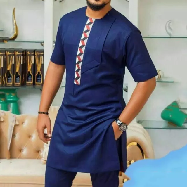 Tuta africana da uomo 2 pz/abbigliamento tradizionale africano da uomo/abiti da uomo dashiki