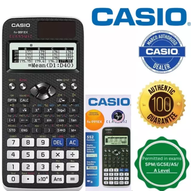 Casio Fx-991ex Classwiz Advanced Engineering Scientific Calculator-552 Functions