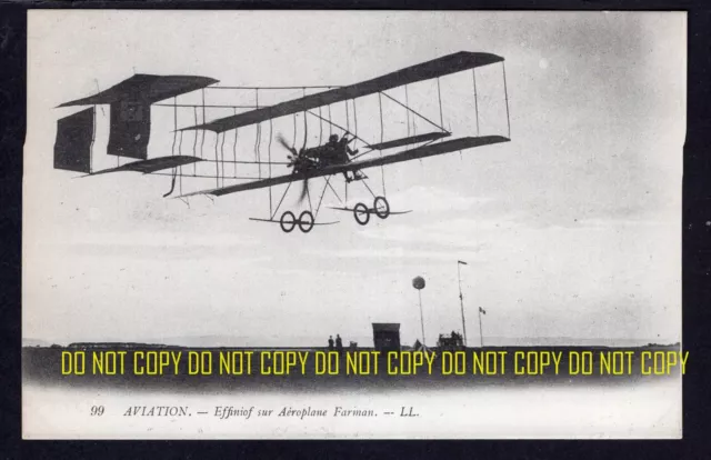 1910-11 Aviation -- Effiniof In Farman Aeroplane -- Ll Postcard