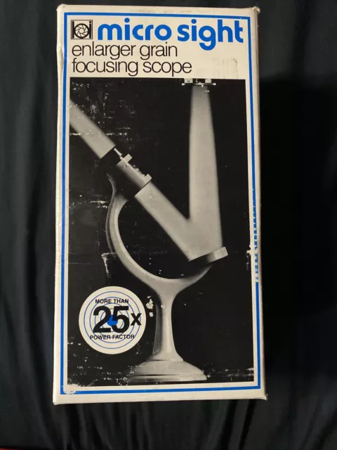 Microsight Enlarger Grain Focusing Scope With Original Box Vintage