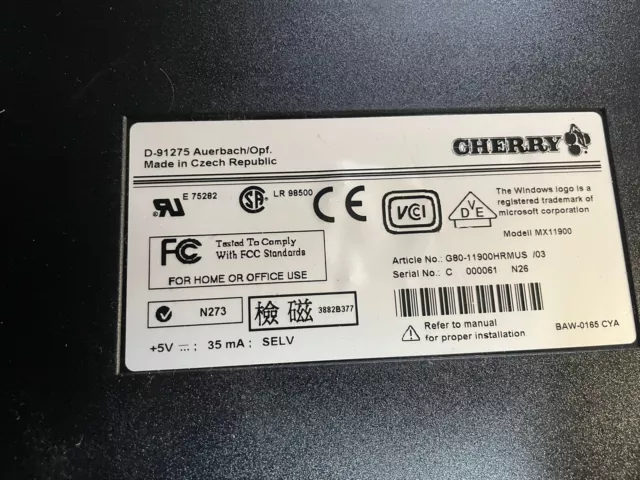 CHERRY SPOS G86-61411 - Keyboard - USB - QWERTY - light gray 3