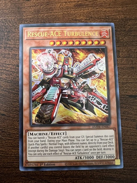 Rescue-ACE Turbulence 1st Edition Ultra Rare AMDE-EN007 Yu-Gi-Oh!