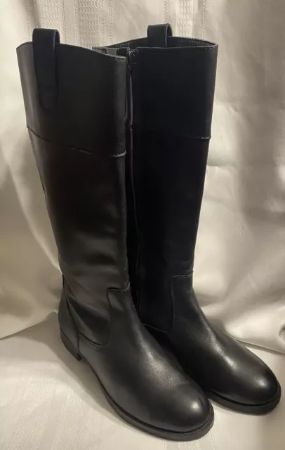 Ralph Lauren Size 6.5B Women's Stara Zip up Leather Black Boots, rarely worn