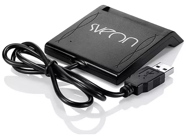 Lector de tarjetas para DNI - Sveon, SCT022M, Negro