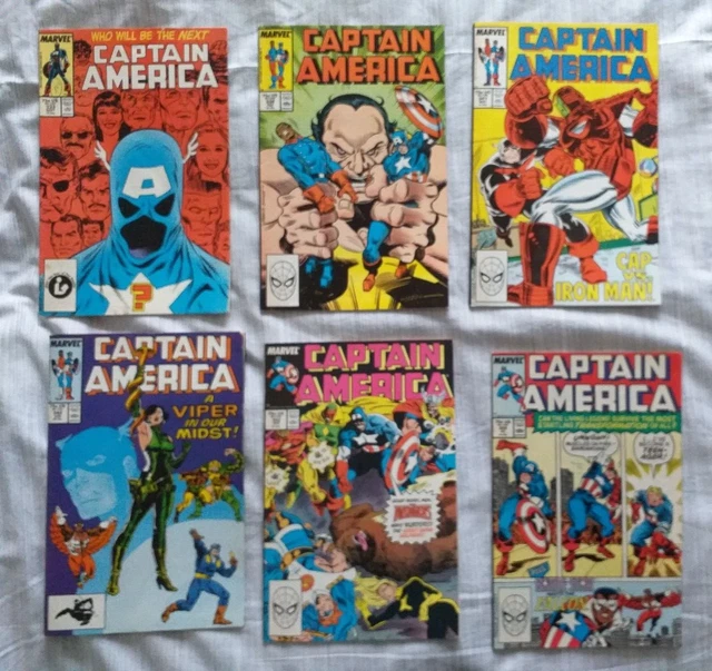 Captain America 1987 / 1989 6 comic lot 333 338 341 342 352 & 355
