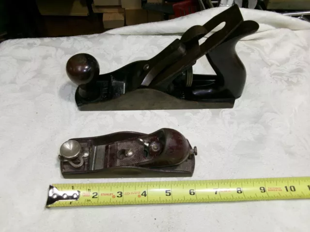 Stanley no. 3C Type 13 (?) SW blade, Stanley no 60 1/2 low angle block plane