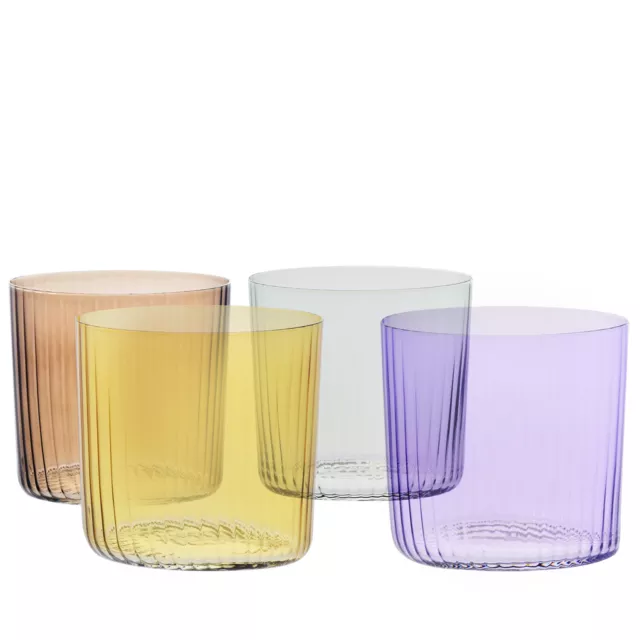 Krosno Deco Vasos de colores para sidra bebidas | 4 pcs | 350 ml | Lavar a mano