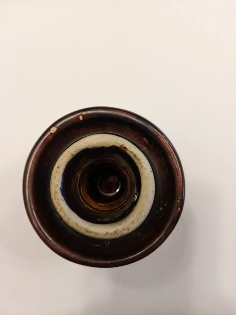 Vintage Power Line Ceramic Insulator Porcelain Brown 3