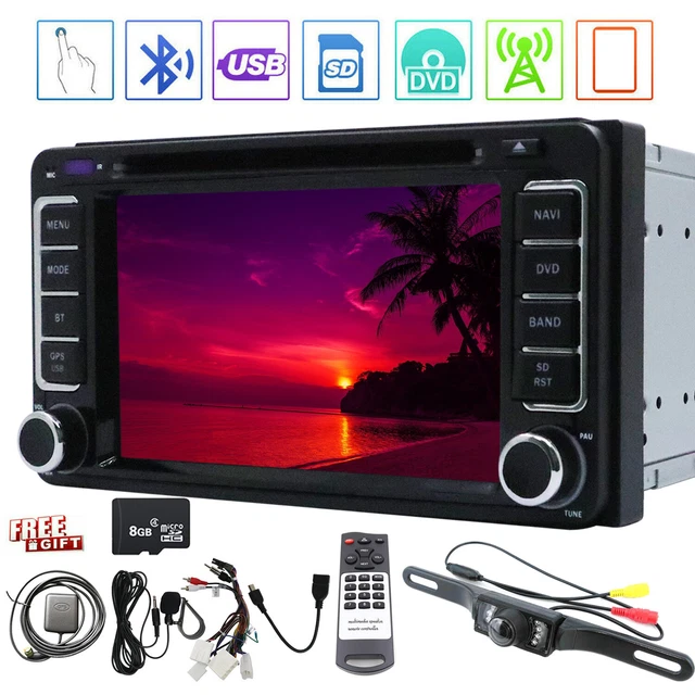 For Toyota 6.2" Double 2Din Head Car Radio Stereo GPS Navi CD DVD HD Camera Map