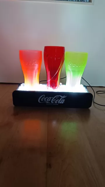 Coca Cola Bar Lampe Mit 3 Gläser