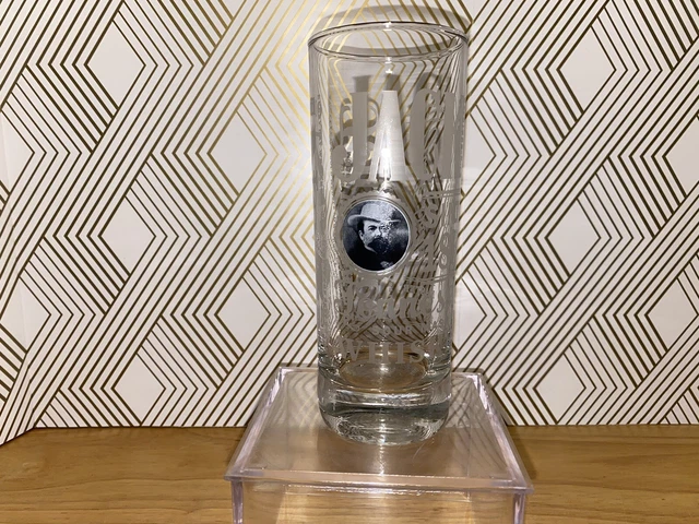 Jack Daniels Tennessee Whiskey Portrait & Distillery Highball Glass Cup Vintage