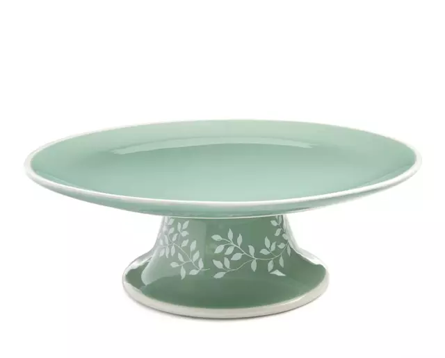 Martha Stewart Collection Sage Green Dolomite Cake Stand 11" New Rare!