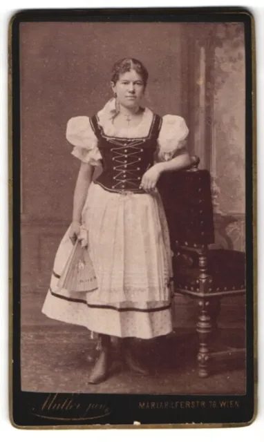 Photography Müller jun., Vienna, Mariahilfstr. 78, Portrait of a Young Woman in Austria
