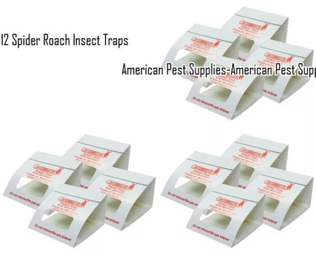 12 Catchmaster 100iCockroaches Insect Traps Spider Scorpion Cricket  Ant Traps 2