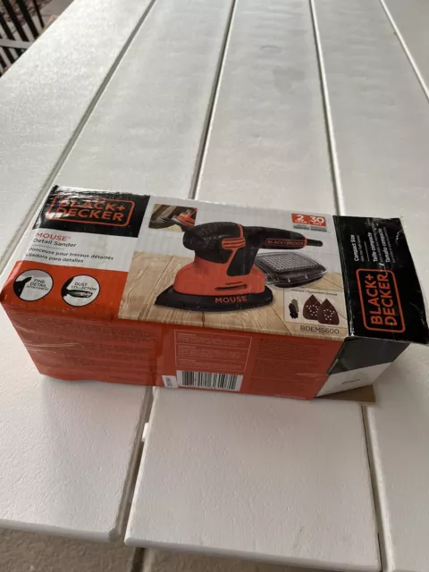 BLACK & DECKER Mouse Detail Sander w/ Dust Collector Compact Corded BDEMS600/ A