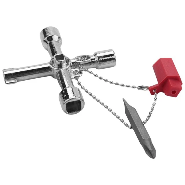4 IN1 METER Box Key Gas Key Meter Key Multi-Functional Utilities Key ...
