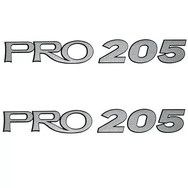 Tracker Pro 205 Silver Boat Decals (Pair)