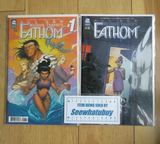 All New Fathom Issues #1 to 3 (1,2, & 3) Cover A Comic Book 2017 - Aspen Comics