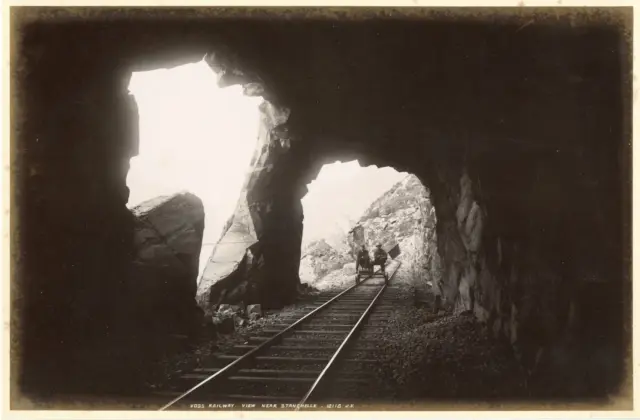 J.V., Norway, Voss Railway. View near Stanghelle  vintage albumen print. Vintage
