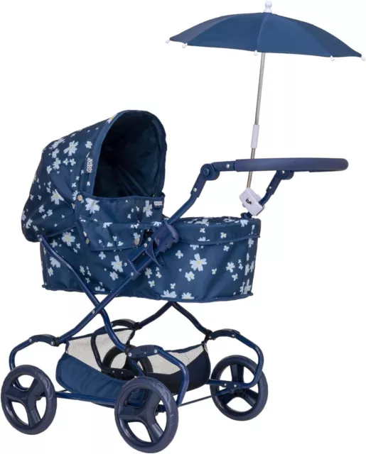 Kids Pushchair Pram Stroller Baby Doll Buggy Girls Toy With Bag And Parasol