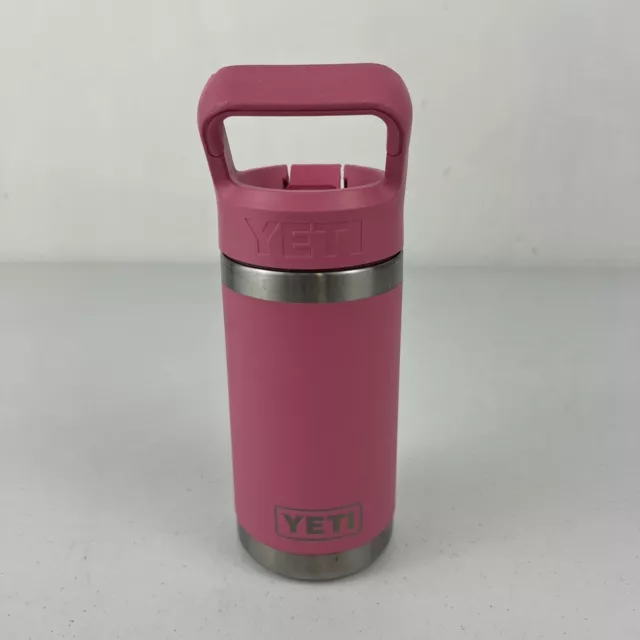 Yeti Rambler Jr 12 Oz 355 mL Kids Water Bottle with Straw Cap 3 W x 8.4 H  Pink