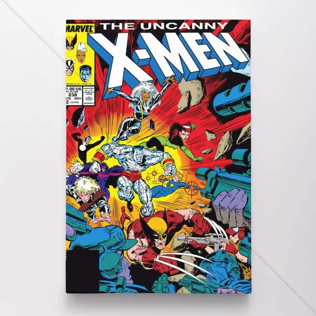 Uncanny X-Men Poster Canvas Vol 1 #238 Xmen Marvel Comic Book Art Print