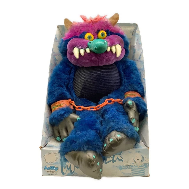 VINTAGE MY PET Monster Plush Toy Hard Face 1986 Amtoy 17” $500.00