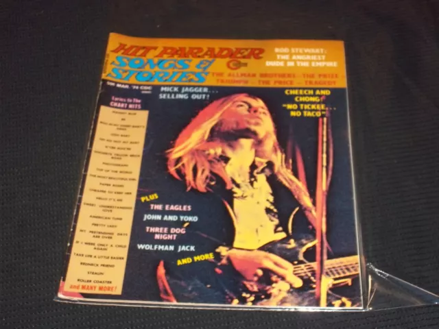 1974 March Hit Parader Songs & Stories Magazine Gregg Allman - L 12013