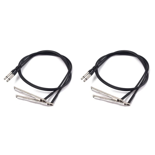 4 PCS EQ Pickup Stick Bars Piezo Bridge Pickup Stick Piezo Cable for