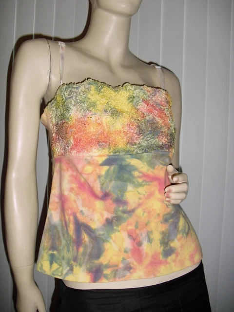 Mezon,ombre,dip dye,intended fading yellow,splash,green,orange,New,szM
