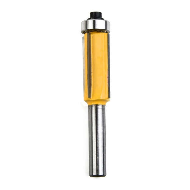 8 Mm Shank 4 Teeth Flush Trim Pattern Router Cutter Bit Bearing Woodworking Tool