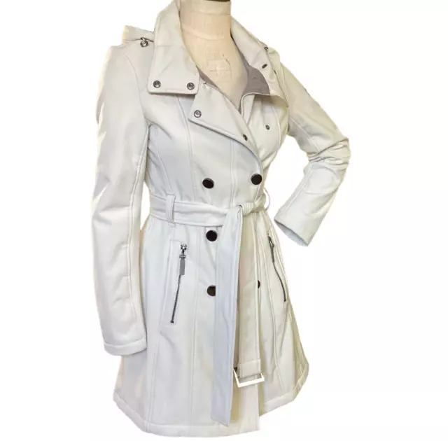 Calvin Klein Hooded Trench Coat XS Water Wind Resistant 75N