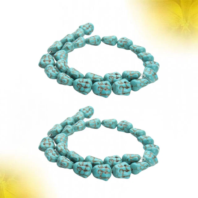 2 Pcs Accessories Turquoise Spacer Bea Gemstone Loose Beads