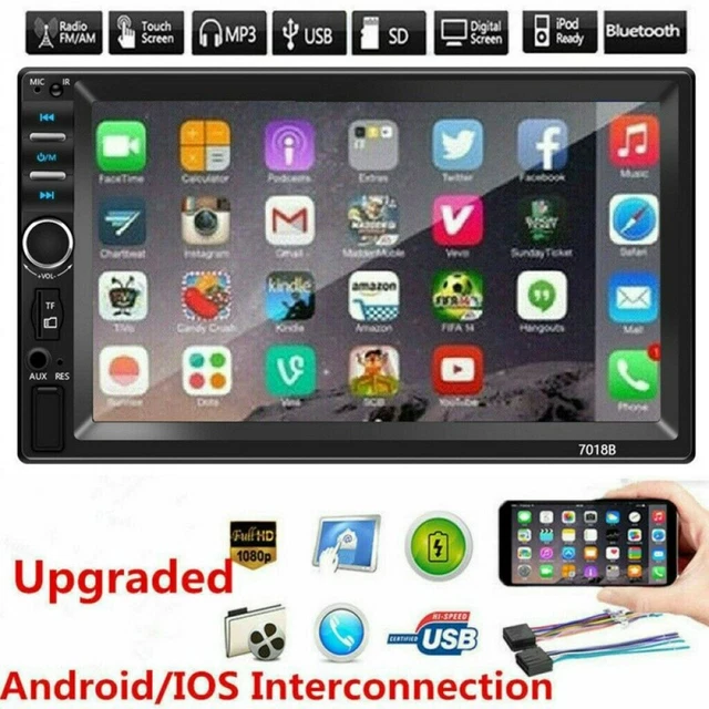 24V 7010B 7Bluetooth Double 2 DIN Car Radio Stereo MP5 Player USB/TF