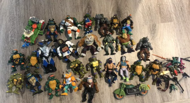 25 Vintage TMNT 1980s-90s Teenage Mutant Ninja Turtles Playmates Figure Lot READ