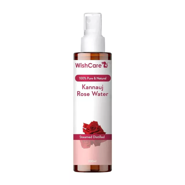 WishCare® Agua de rosas 100% pura y natural - Para piel, rostro y cabello...