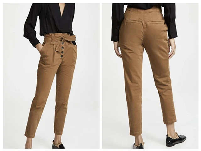 ALC Krew Tapered Paper bag Pants Size 4 Burnt orange. High Waisted EUC