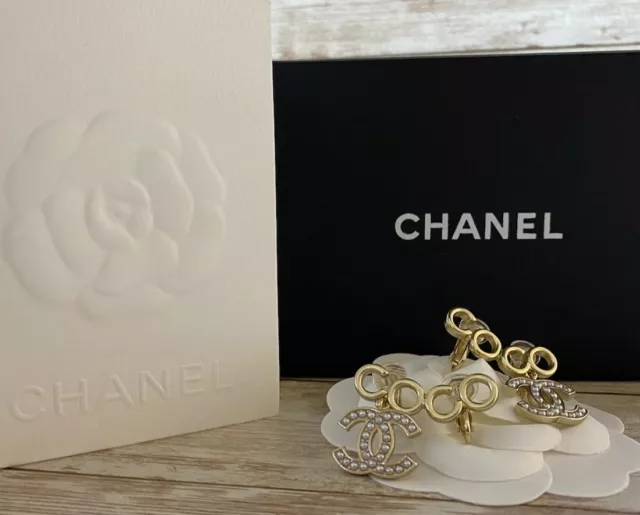 Vintage Chanel Gold Quilted Bag Earrings