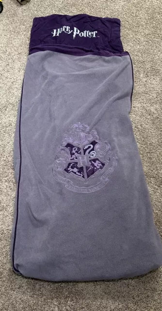 RARE Harry Potter reversible Purple Youth Kids Sleeping Bag With Carrying Bag