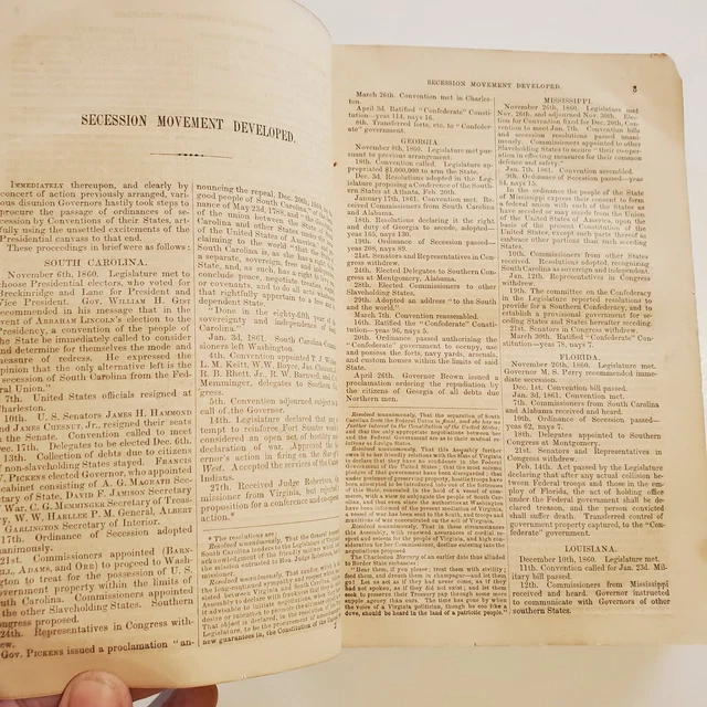 Vintage Book 1864 The Great Rebellion Government Political History yrs 1860-1864 2