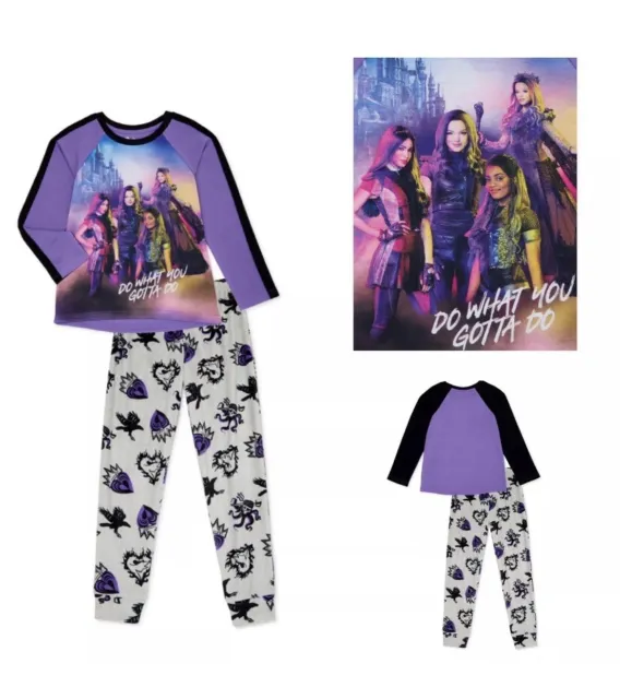 New Disney Descendants Age 4-5 Yrs Long Leg Pyjamas Pjs Loungewear Sleepwear Set 2